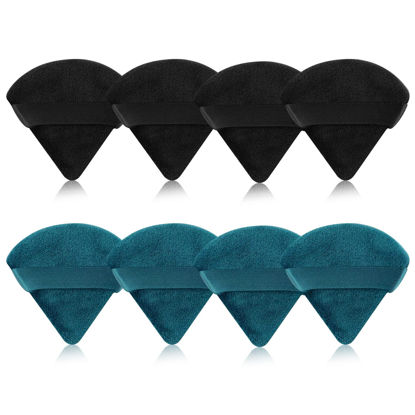 Picture of 8 Pieces Triangle Powder Puff Face Soft Triangle Makeup Puff Velour Cosmetic Foundation Blender Sponge Beauty Makeup Tools