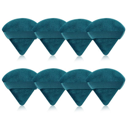 Picture of 8 Pieces Triangle Powder Puff Face Soft Triangle Makeup Puff Velour Cosmetic Foundation Blender Sponge Beauty Makeup Tools