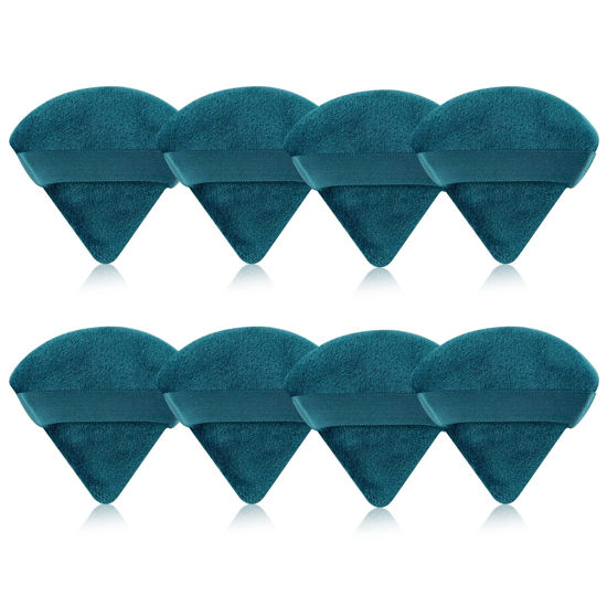 Picture of 8 Pieces Triangle Powder Puff Face Soft Triangle Makeup Puff Velour Cosmetic Foundation Blender Sponge Beauty Makeup Tools
