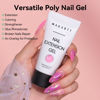 Picture of Makartt Poly Nail Gel Set: Sheer & Neon Pink Colors, Strong Builder for Extension Overlay Strengthener 3D Diy, Long-lasting for Nails French Manicures Home Salon-2PCs 30ML