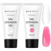 Picture of Makartt Poly Nail Gel Set: White & Hot Pink Color, Strong Builder for Extension Strengthener 3D Diy, Long-lasting for Nails French Manicures Home Salon-2PCs 30ML
