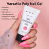 Picture of Makartt Poly Nail Gel Set: White & Hot Pink Color, Strong Builder for Extension Strengthener 3D Diy, Long-lasting for Nails French Manicures Home Salon-2PCs 30ML