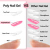 Picture of Makartt Poly Nail Gel Set: White & Hot Pink Color, Strong Builder for Extension Strengthener 3D Diy, Long-lasting for Nails French Manicures Home Salon-2PCs 30ML