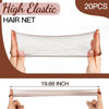 Picture of Fandamei Hair Accessories Set: 20PCS Mesh Hair Nets Invisible and 40PCS U Shaped Hair Pins for Women, Girls, Ballet Bun Maker & Dance (Hair Nets- 20 inch(50cm), Hair Pins- 2.4 inch(6cm)), Brown