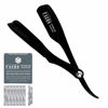 Picture of 100 BLADES + Facón Professional Classic Japanese Straight Edge Barber Razor - Salon Quality Cut Throat Shavette