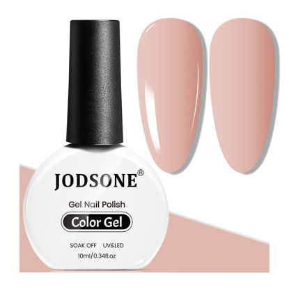 Picture of JODSONE 10ML Gel Nail Polish Nude French Manicure Light Nude Nail Gel Polish LED UV Gel Soak Off Curing for Home Salon Nail Art DIY