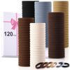 Picture of LuSeren 120 Pcs No Damage Hair Ties for Women Thick Hair, Stretchy Soft Seamless Nylon Cloth Elastic Hair Ties Ponytail Hair Holders Hair Elastics Hair Band for Women Neutrals Color