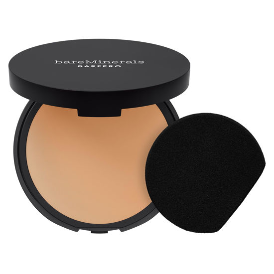 Picture of bareMinerals Barepro 24HR Skin-Perfecting Powder Foundation, Matte Pressed Powder Foundation Full Coverage with Plant-Based Squalene, Oil Control, Vegan - Light 27 Neutral