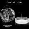Picture of Patelai 4 Pieces Round Clear Wide-mouth Leak Proof Plastic Container Jars with Lids for Travel Storage Makeup Beauty Products Face Creams Oils Salves Ointments DIY Making or Others(Clear,1 Ounce)