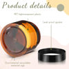 Picture of Patelai 4 Pieces Round Clear Wide-mouth Leak Proof Plastic Container Jars with Lids for Travel Storage Makeup Beauty Products Face Creams Oils Salves Ointments DIY Making or Others (Amber,4 Ounce)