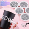 Picture of 16000Pcs Resin Rhinestones with Tweezers for Crafting, Silver 2-6mm Mixed Sizes Bedazzling Crystal with 3Pcs 10ml B7000 Jewelry Glue for DIY Crafts Clothing Tumblers Shoes Fabric Nail Art