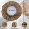 Picture of Reusable Shower Cap for Women, Large Waterproof Shower Bonnet Washable Elastic Band Bath Hair Hat for Long Hair, Braids(Brown)