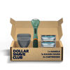 Picture of Dollar Shave Club | The Guest Pass Shave Set | 2 Swift Rinse Refill Cartridges, 1 Handle (Green), 1 Razor Cover