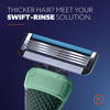 Picture of Dollar Shave Club | The Guest Pass Shave Set | 2 Swift Rinse Refill Cartridges, 1 Handle (Green), 1 Razor Cover