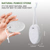 Picture of Natural Foot Pumice Stone for Feet, Borogo 2-Pack Lava Pedicure Tools Hard Skin Callus Remover for Feet and Hands - White&Red