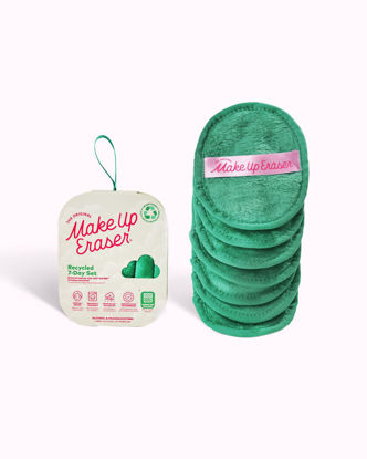 Picture of The Original MakeUp Eraser, 7-Day Set, Erase All Makeup with Just Water, Including Waterproof Mascara, Eyeliner, Foundation, Lipstick, Sunscreen, and More! Recycled Green, 7 Ct.