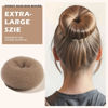 Picture of Teenitor Donut Hair Bun Maker 7 Pieces, Bun Maker Set with Hair Bun Makers (1 extra-large, 2 large, 2 medium and 2 small), 5 pieces Hair Elastic Bands, 20 pieces Hair Pins, Tan Color