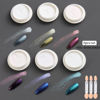Picture of Fcozpjk White Chrome Nail Powder, 6 Colors Pearl Chrome Powder for Nails, Mirror Effect Metallic Rubbing Pigment Dust Glazed Donut Nail Art Pearlescent Glitter Powder Manicure Decor