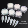 Picture of Pearl Chrome Nail Powder Set - 6 Colors Aurora Powder Mermaid Effect for Nails Iridescent Nail Glitter Shimmer White Rubbing Dust Nail Pigment Set Manicure Nail Art Decorations (Y451-459)