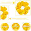 Picture of IVARYSS Yellow Scrunchies, Premium Velvet Soft Hair Scrunchy, Solid Colors Thick Elastic Bands, Hair Accessories for Women and Girls, 12 Pack
