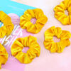Picture of IVARYSS Yellow Scrunchies, Premium Velvet Soft Hair Scrunchy, Solid Colors Thick Elastic Bands, Hair Accessories for Women and Girls, 12 Pack