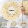 Picture of Reusable Shower Cap for Women, Large Waterproof Shower Bonnet Washable Elastic Band Bath Hair Hat for Long Hair, Braids(Champagne)