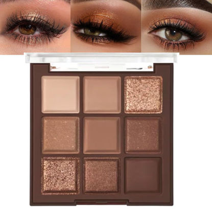 Picture of CAKAILA Neutral Nude Brown Eye Shadow Palette,Rose Gold Dark Brown Bronze Naked Cream Eyeshadow Palette Makeup,Highly Pigmented Natural Eyeshadow Palette for Brown Eyes Long Lasting Naturing-Looking
