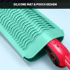 Picture of ZAXOP 2 Pack Heat Resistant Silicone Mat Pouch for Flat Iron, Curling Iron,Hair Straightener,Hair Curling Wands,Hot Hair Tools (Mintgreen-Grey)