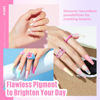 Picture of MEFA 32 Colors Gel Nail Polish Kit with U V Light, Spring Bright Pastel 54Pcs Pink Gel Polish Nail Set with Matte/Glossy Base Top Coat Essential Manicure Tools Nails Art Decorations Women Gifts