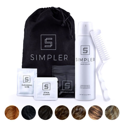 Picture of Simpler Hair Color for Men Kit for Full Gray Coverage - Ginger Hair & Beard Dye for Men - All In One Reusable Kit with Comb Applicator - Natural Looking Hair Color for 100% Gray Hair Coverage