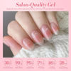 Picture of Born Pretty Ice Jelly Pink Gel Nail Polish Valentine's Day Pink Heart Jelly Transparent Gel Polish Sheer Glitter Nude Pink Natural Gel Polish Set Nail Art Varnish Manicure 6PCS