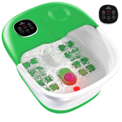 Picture of Medical king Foot Spa with Heat and Massage and Jets Includes A Remote Control Massage Pumice Stone Collapsible Foot Spa Massager with Heat and Massage Bubbles and Vibration