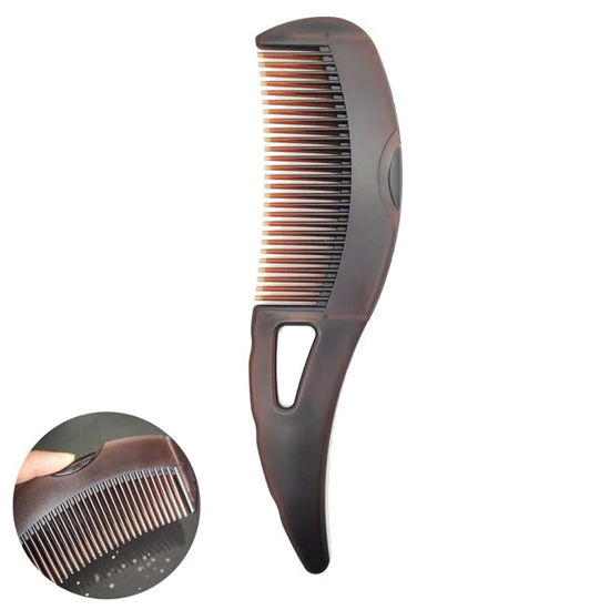 Picture of Dandruff Comb, Hollow Tooth Button Comb, Detoxing Comb Energy Massage Comb, Scalp Psoriasis Comb Dandruff Removal Comb, Lice Comb Multifunctional Hairbrush For Women Men Kids