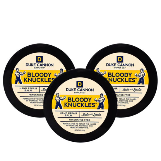 Picture of Duke Cannon Bloody Knuckles Hand Repair Balm - Unscented Moisturizer, Repair and Revitalize Dry, Cracked Skin, Ideal for Workers and Fighters, 5 oz. (3 Pack)