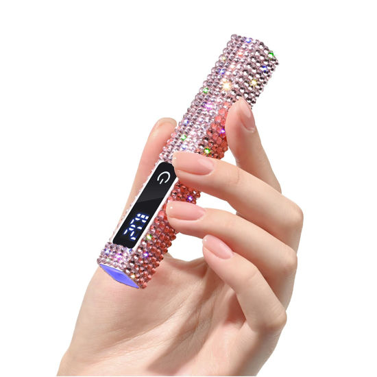 Picture of GAOY Handheld UV Light for Gel Nails, Mini Nail Light, Portable LED Nail Lamp, Cordless Rechargeable USB Nail Dryer for Fast Curing, Diamond Pink
