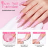 Picture of MIZHSE Solid Nail Builder Gel, 2.1 oz 60g Pink Builder Gel for Nails Non-Sticky Solid Builder Gel for Nail Extensions Hard Gel with 24pcs Nail Forms and Silicone Pen Nail Art Manicure Set