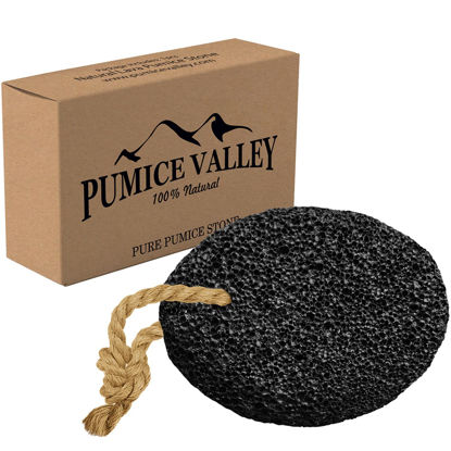 Picture of Pumice Stone - Natural Earth Lava Black - Callus/Corn Remover for Feet Heels and Palm - Pedicure Exfoliation Tool - Dry Dead Skin Scrubber - Health Foot Care