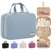 Picture of HOTOR Travel Toiletry Bag - Toiletry Bag w/Hanging Hook - Spacious Toiletry Bag for Women & Men, Makeup Bag/Big Comparment, Waterproof for Travel Accessories, Travel Essentials, Medium, Light Blue