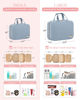 Picture of HOTOR Travel Toiletry Bag - Toiletry Bag w/Hanging Hook - Spacious Toiletry Bag for Women & Men, Makeup Bag/Big Comparment, Waterproof for Travel Accessories, Travel Essentials, Medium, Light Blue