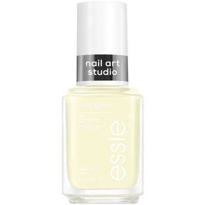 Picture of essie Nail Art Studio Jelly Gloss Nail Polish, Vegan, Sheer Yellow Nail Polish, Buttercup Jelly, 0.46 Fl Oz