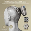 Picture of 7D Head Shavers for Bald Men, SHPAVVER Detachable Head Shaver LED Display Dry Wet Bald Head Shavers, IPX7 Waterproof Head Shavers with Type-C Charge