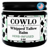 Picture of Handmade Whipped Tallow Balm (Unscented/Herb-Infused) - Organic Body Butter with Infused Olive Oil for Skin, Face, Eczema, Rosacea, Baby - 2oz