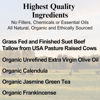 Picture of Handmade Whipped Tallow Balm (Unscented/Herb-Infused) - Organic Body Butter with Infused Olive Oil for Skin, Face, Eczema, Rosacea, Baby - 2oz