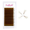 Picture of Eyelash Extension D Curl Easy Fan Volume Lashes Brown Color Easy Fan Lash Extensions Colorful Self Fanning Eyelash Extensions (Blond 0.07-D, 15mm)