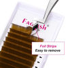 Picture of Eyelash Extension D Curl Easy Fan Volume Lashes Brown Color Easy Fan Lash Extensions Colorful Self Fanning Eyelash Extensions (Blond 0.07-D, 15mm)