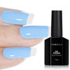 Picture of TOMICCA Blue Gel Polish, Sky Blue Gel Nail Polish, UV Light Blue Macarons Nail Polish Fast Dry, Soft Candy Pastel Nail Art French Manicure Salon DIY