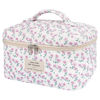 Picture of Large Makeup Bag, Cute Cosmetic Bag for Women Girls, Floral Coquette Aesthetic Toiletry Bag, Travel Make Up Organizer Bag (Purple Flower)