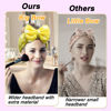 Picture of Shintop Sweet Super Soft Caroset Polka Dots Wash Cosmetic Headband Hairlace (yellow polka dots)
