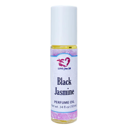 Picture of Black Jasmine Perfume Oil | .03 oz/10 ml Roll On Bottle with Organic Jojoba Oil | Made in Santa Barbara, California (Black Jasmine)