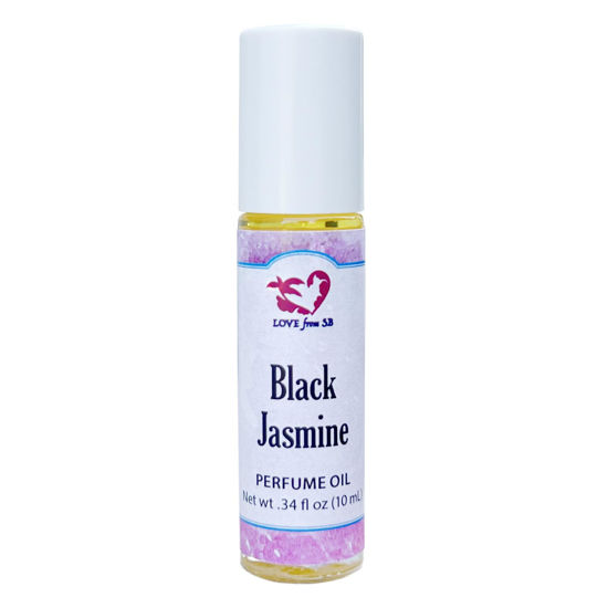 Picture of Black Jasmine Perfume Oil | .03 oz/10 ml Roll On Bottle with Organic Jojoba Oil | Made in Santa Barbara, California (Black Jasmine)